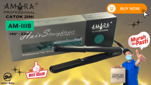 Catok Catokan Rambut Amara 2 in 1 Professional Hair Straigthener Plat Tourmaline Ceramic High Quality Super Rapat Hair Styler Styling Tipe AM 1118 Keriting 2in1 Multifungsi Laz Mellius Store COD