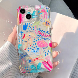 Tropical style Clear Phone Case For iPhone 17 16 11 15 Pro Max Clear Case iPhone 12 13 14 Pro Max Case 17 Air 17pro 17 Max Cover