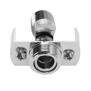Silver Wall Mounted Faucet Angled Curved Foot Adjustable Eccentric Screw Corner Tap Adapter For Shower Valve Replacement Part