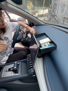 BYD ATTO 3 รอยรับควบคุมกลางรถยนต์ 3 ชุด กล่องเก็บของแดชบอร์ด 3 ชุด และหน้าจอ กล่องเก็บของหน้าจอที่นำทาง BYD Yuan PLUS