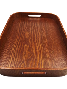 Large Size Wooden Rectangular Bread Plate European Style round Corner Square Tea Tray Dishware Adult Handmade Color Glaze
