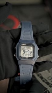 Jam Tangan Pria Casio W-800H-2A Digital Dial & Blue Resin Band