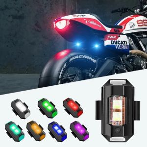 Universal LED Strobe Lights Motorcycle Anti Collision Warning Light USB Charging 7Colors Drone Flash Turn Signal Indicator USB Rechargeable – IP65 Waterproof & Anti-Collision for CarMotorcycleDroneBike