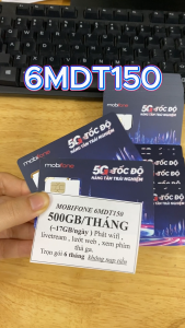 Sim Mobifone 5G 6MDT150 Data 500GB/Tháng Trọn Gói 6 Tháng Siêu Tiết Kiệm . FREESHIP - CHƯA KÍCH HOẠT