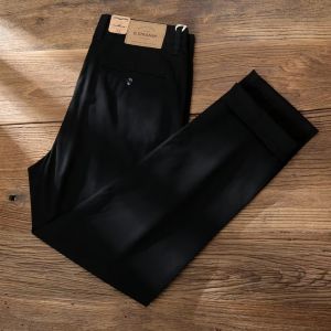 American Workwear Casual Pants Mens Thickened Slim Fit Pure Cotton Suit Pants Spring Autumn Khaki Straight Leg Long Pants