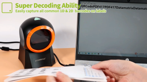 GTCODESTAR GT-8800G Supermarket Automatic Flatbed Desktop Omnidirectional Barcode Scanner Wired 1D 2D QR Code Scanner Reader