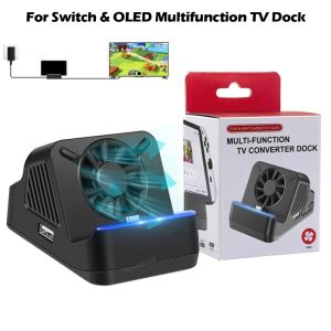For Switch Portable Multifunction TV Projector Charging Dock With Cooling Fan USB 3.0 Port For Switch OLED Console