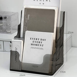 Kệ Sách Acrylic Trong Suốt Để Bàn Hộp Đựng Sách Dụng Cụ Lưu Trữ Sách Học Sinh Giá Đỡ Sách Bằng Nhựa Giá Sách Để Bàn