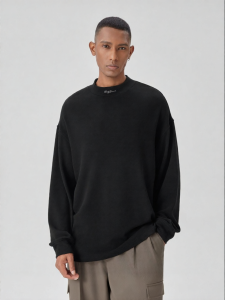 BODYDREAM | Warm Velvety T-Shirt with Embroidery Neckline Long Sleeve Winter Innerwear