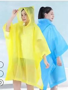 【O】Adult EVA Cape Raincoat Poncho Rainsuit One-piece Pullover Cycling Hiking Travel Raincoat