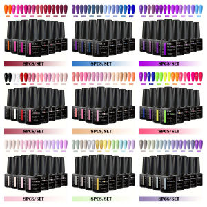 7pc Nail Gel Polish Set HEMA FREE All-Season UV/LED Nail Art Vernis Gel Kit for Beginners Manicure DIY Design Semi Permanent