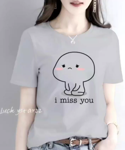 KAOS ATASAN I MISS YOU PREMIUM WANITA DTF BERKUALITAS