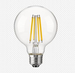 2pcs Vintage Led Filament Bulb G80 Energy Saving Class A Edison Globe Light Lamps 4W 860lm 2700K Clear Glass E27 Base Ball Bulbs