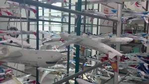 30cm Model Airplanes Soviet An-225 Mriya Transport Aircraft Models Diecast Resin Opening Hatch Door Collection Souvenir Display
