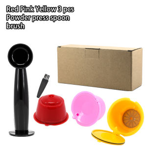 Standard measuring spoons for powdered coffee and 3pcs reusable homemade powder filled coffee capsule shells