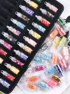 DIY Nail Art UV Flow Sand Oil Drip Gel Accessories with Sparkling Powder for Mobile Phone Decorations and Handicrafts