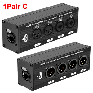 Versatile XLR to RJ45 4 Channel Audio & DMX Extender Perfect for Stage Live Show Studio & Sound System