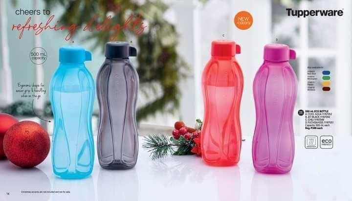 Tupperwareスクエアエコボトル4本セット 4 x Tupperware Eco安全水