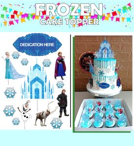 Frozen Cake and cupcake toppers(machine cut waterproof )