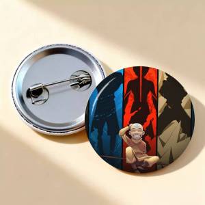 A-Avatar The Last Airbender Anime Button Pin Handmade Brooch For Clothes Cartoon Badge Backpack Decoration Jewelry Accessories