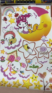 [HCM]DECAL DÁN TƯỜNG THỎ YÊU TRĂNG VÀ THÚ NHỔ CÀ RỐT 2