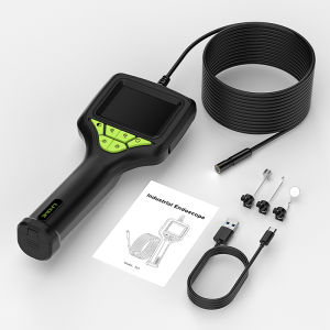 Handheld Endoscope Camera 4.3 Inch IPS Screen 1M-30M HD1080P 8MM Lens Pipe Inspection Borescope 8 LEDs Removable 2600mAh Battery