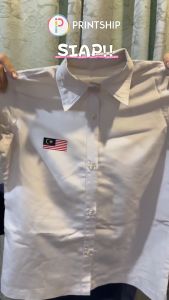 Bendera Malaysia Sticker Baju Iron On 5x2.5cm Sama Size Sekolah IPTA Flag 5pcs or 10pcs DTF Jalur Gemilang Lencana Lambang Negara