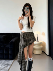 LIRUSHAN | Autumn Stylish Irregular Fashion Short Sleeve Dress