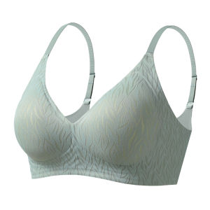 MiiOW | Wireless Womens Bra Seamless Gathered Small Chest Anti-Sagging New 2025 MiiOW Cat Person Underwear Comfortable Nylon V-Neck