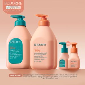 bodcrme | Bộ Dầu Gội và Sữa Tắm Cho Tuổi Teen Chống Gàu Kiểm Soát Dầu Tạo Độ Phồng