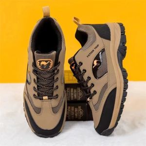 Korean Sneakers For Men Breathable Climbing Rubber Shoes For Men Running Sports Casual Walking Shoe Mesh Hiking Shoes