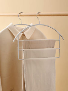 Multi-Layer Pants Rack Clothes Storage Genius Wardrobe Built-In Specialties for Hanging Scarves Multi-Functional Home Use Clothes Pants Clamps Seamless