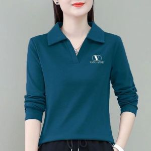 QIAOXIZI | Fashionable Oversized Polo T-Shirt for Women