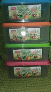 4 Pcs Set Hi-Top Food Keeper/ Lunch Box/ Baunan/ Food Storage/ Clear Container/ Kitchen Food Saver