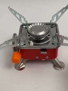 Mini Camping Stove Powerful 4000W Foldable Windproof Portable Burner with Piezo Ignition Lightweight Butane Gas Stove