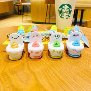 [MUA 2 GIẢM 5%]Móc Khoá Silicon Hình Bồn Cầu Vui Nhộn