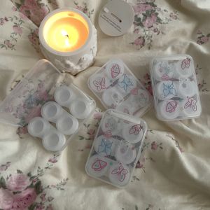 Keda Large Capacity Portable Glasses Case Cute Companion Box Invisible Contact Lens Storage Eyeglass Box for Couples