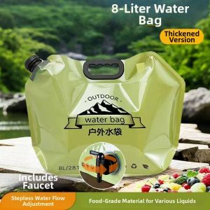 High Capacity Outdoor Portable Foldable Plastic Water Bag with Faucet