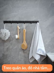 Móc treo quần áo giá treo đồ dùng nhà tắm nhà bếp dán tường/khoan lỗ cao cấp Waternymph