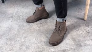 TWICE. Korean Fahsion Martin Boots For Men High Cut Leather Ankle Boots MenS Fashion Wear Shoes#8879