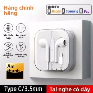 Tai Nghe Nhét Tai Có Dây Loại C Có Micrô Cho Xiaomi Redmi Poco VIVO Google OPPO Huawei Honor Máy Tính Xách Tay Samsung Máy Tính Bảng