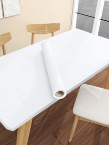 Waterproof Self-Adhesive Wood Grain Tablecloth Sticker Furniture Renovation Kitchen Cabinet Wardrobe Dining Table Modern Simple Style PVC Wall Decal