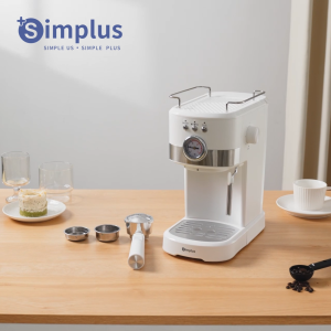 Simplus 20-bar espresso machine: retro dial & powerful milk frothing KFJH014