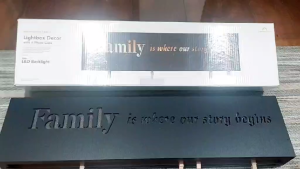 Wall Decoration BrightHouse Family LED Lightbox with Photo Clips