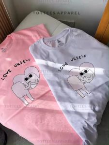 Womens tshirt aesthetic Love yourself kawai cotton tshirt TOTTEES APPAREL