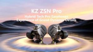 KZ | KZ ZSN PRO Hybrid In Ear Monitor HiFi Wired Earbuds Balanced Armature 10mm Dynamic Driver Noise Isolating IEM Headphones Detacha