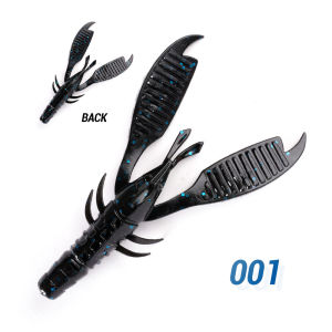 DYY 10cm 9g 6pcs Craw Flapper Shrimp Soft Lure Heavy Ribbed Claws Jigging Trailer Silicone Artificial Bait for Bass Fishing Lure