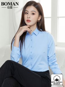 Boman | Sleeve Slim Fit Blue Shirt Long Sleeve Female