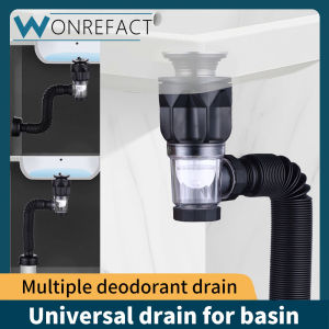 Kitchen Bathroom Sink Drain Pipe Flexible Stretchable Deodorant Strainer Pipeline Bathroom Washbasin Anti Blockage Accessories Insect Proof Sewer Pipe