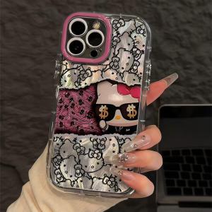 Kitty Cat Full Screen Money Design Phone Case for  16/15promax Xiaomi 14/15 Soft Shell Redmi K80/70 Protective Cover for Women